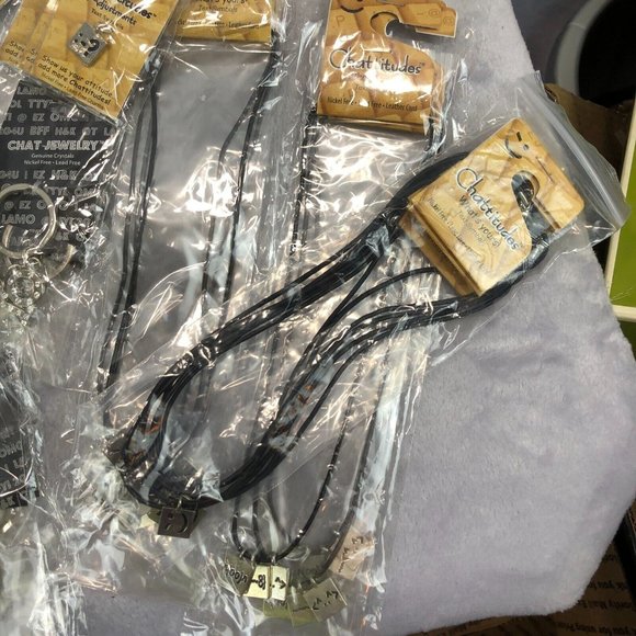 Lot 145 Internet Chat Lingo Chatitudes Genuine Crystal Charms Necklaces - Picture 15 of 16